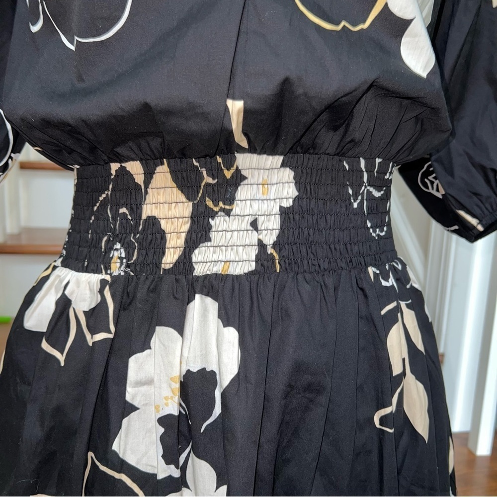 Baltic Born Hacienda Tiered Floral Black and White Women's Dress - Picture 6 of 11